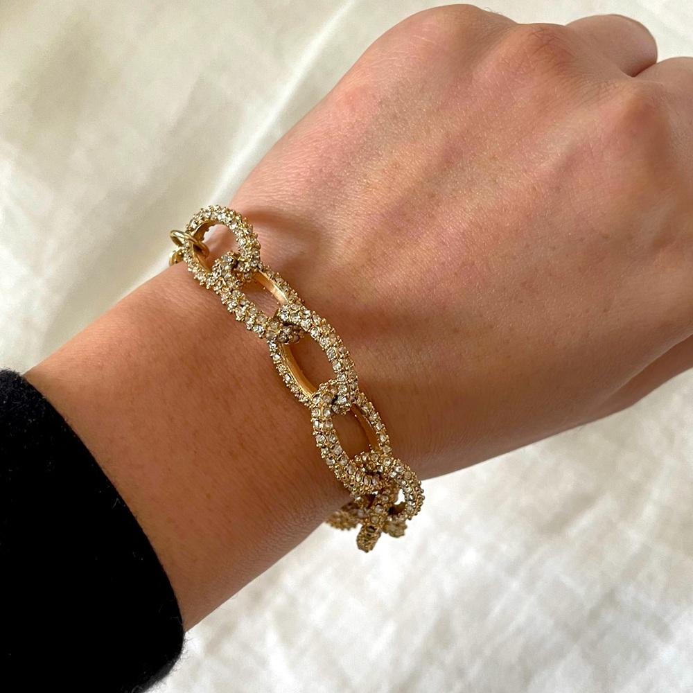 Baublebar Gold Crystal Links Bracelet
